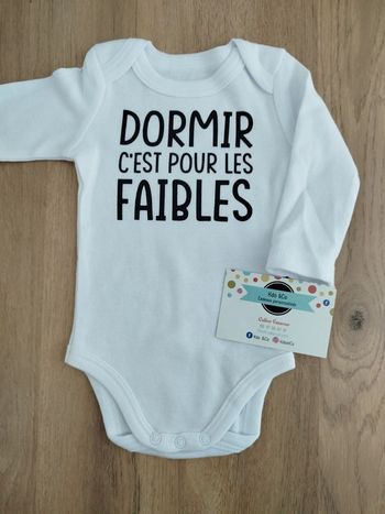 Body mixte humoristique dormir c'est pour les faibles