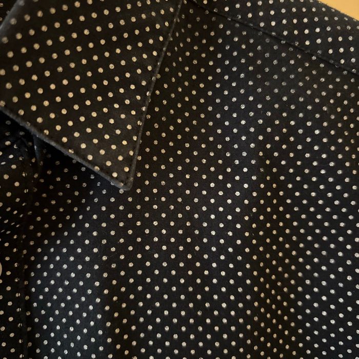 Chemise à pois bleu marine - photo numéro 3