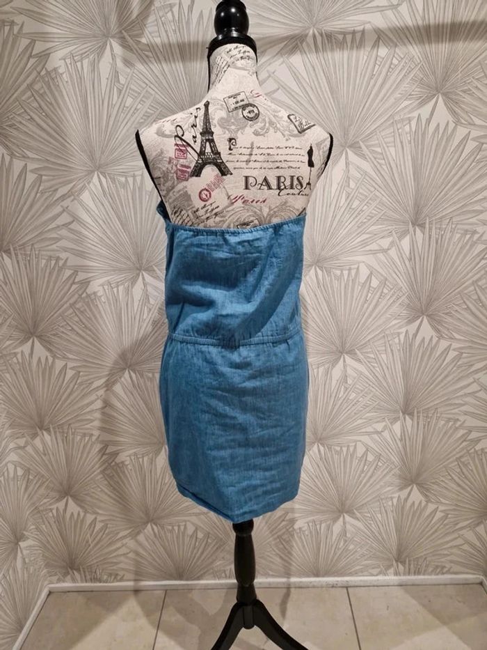 Jolie robe en jean bustier neuve taille 40 - photo numéro 2