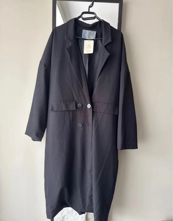 🧥Blazer long  noir- oversize -taille unique - femme - neuf avec étiquette
