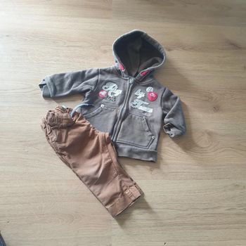 💚 Ensemble veste a capuche et pantalon 12 mois Obaïbi/Petits #emyfleury_12moisgarçon