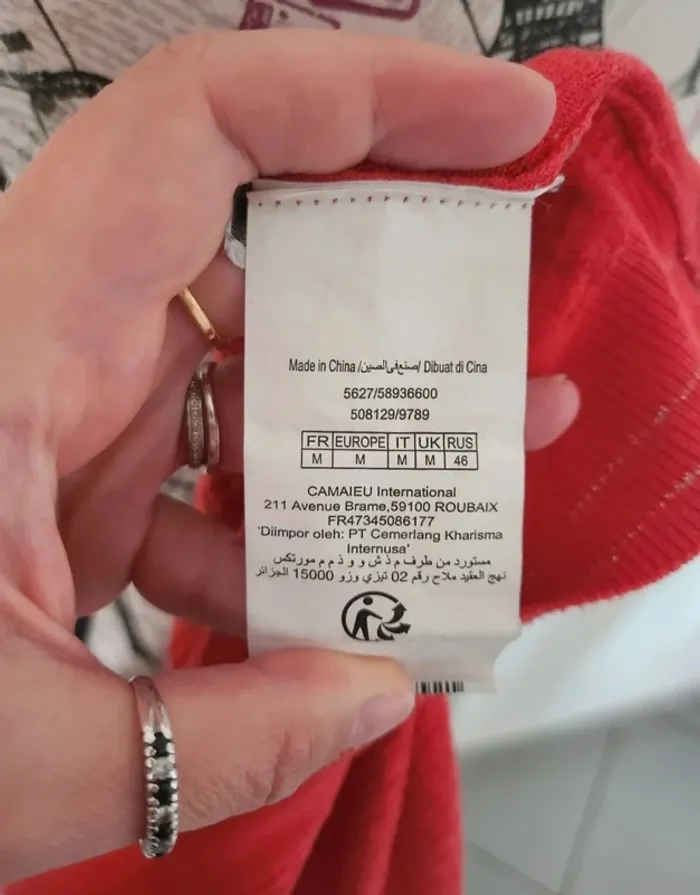Très Joli Pull Corail de marque Camaïeu et de taille 38 - photo numéro 7