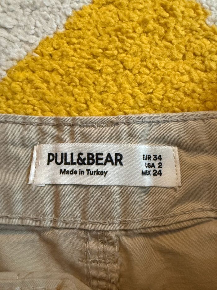 Pantalon cargo à jambes larges Pull & Bear Taille 34 - photo numéro 3