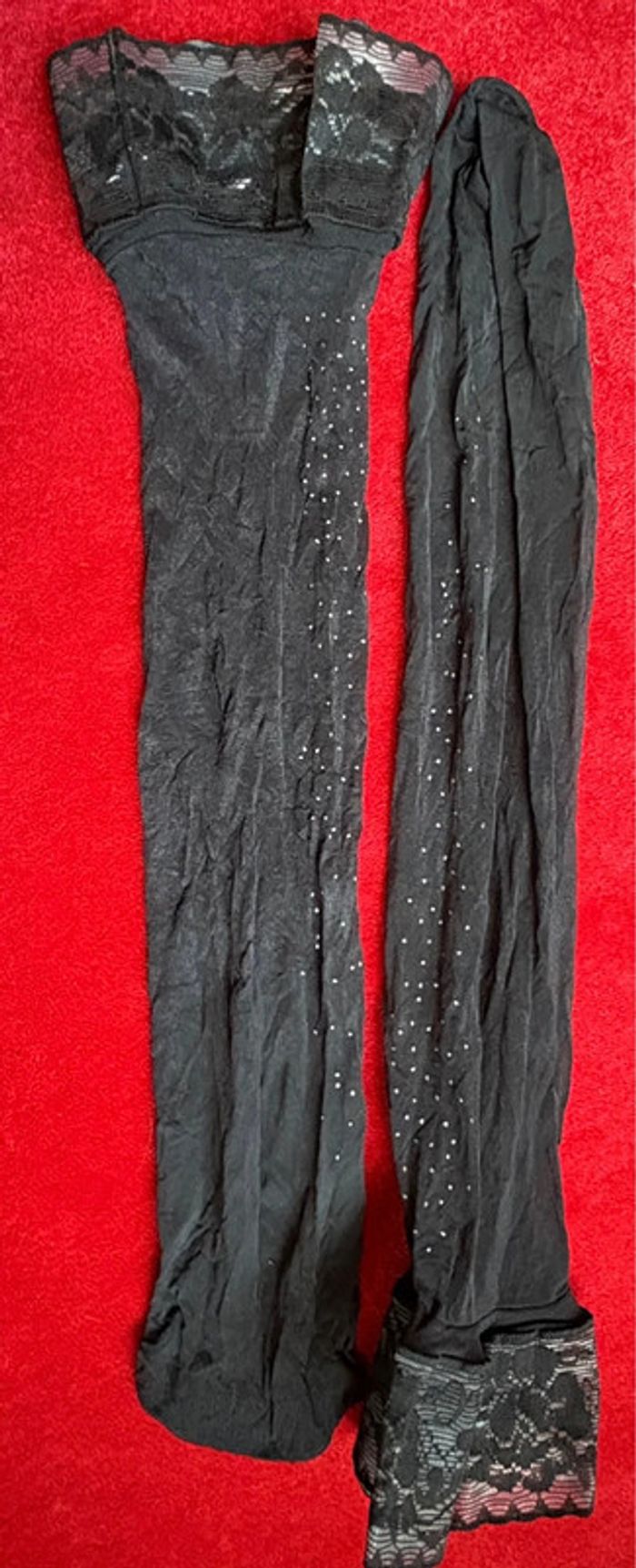 Bas Up Fantaisie - Chesterfield - Noir paillettes - Taille 1 - photo numéro 4