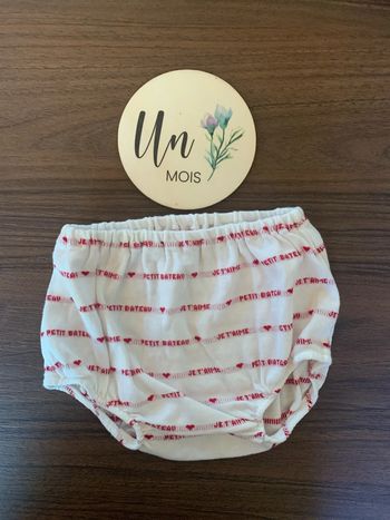 Cache couche culotte Petit Bateau 1 mois