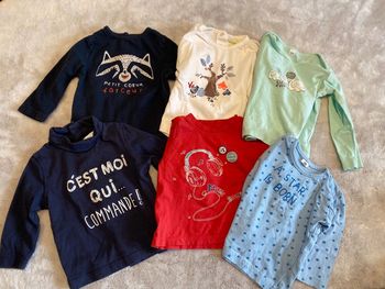 Lot de 6 t-shirts ML 6 mois