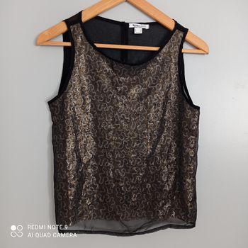 Débardeur noir sequins dorés t36 Suite blanco