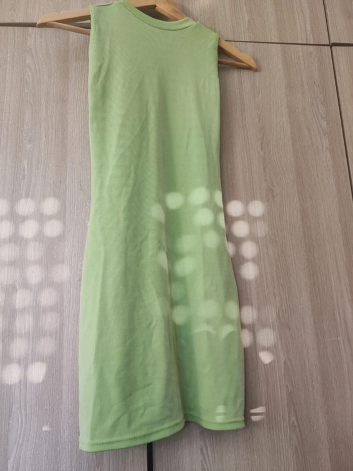 Robe courte vert citron (vintage ) t 36 - photo numéro 5