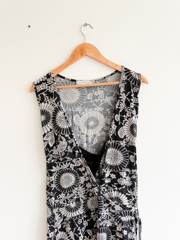 Robe cache cœur noir gris cache-cache taille 40 L - photo numéro 2