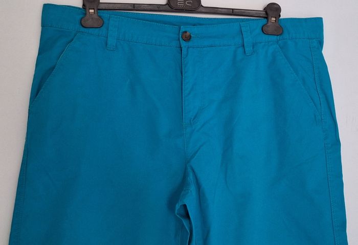 Bermuda turquoise vif en 100 % coton - photo numéro 2
