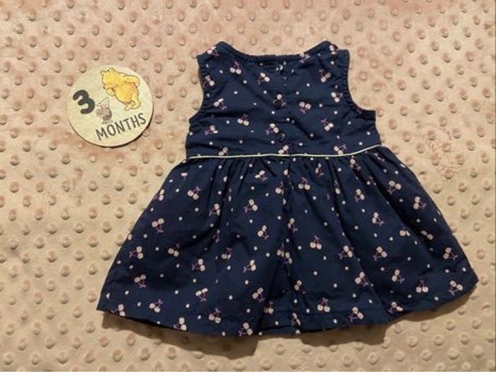 Robe taille 3 mois motif cerises - photo numéro 2