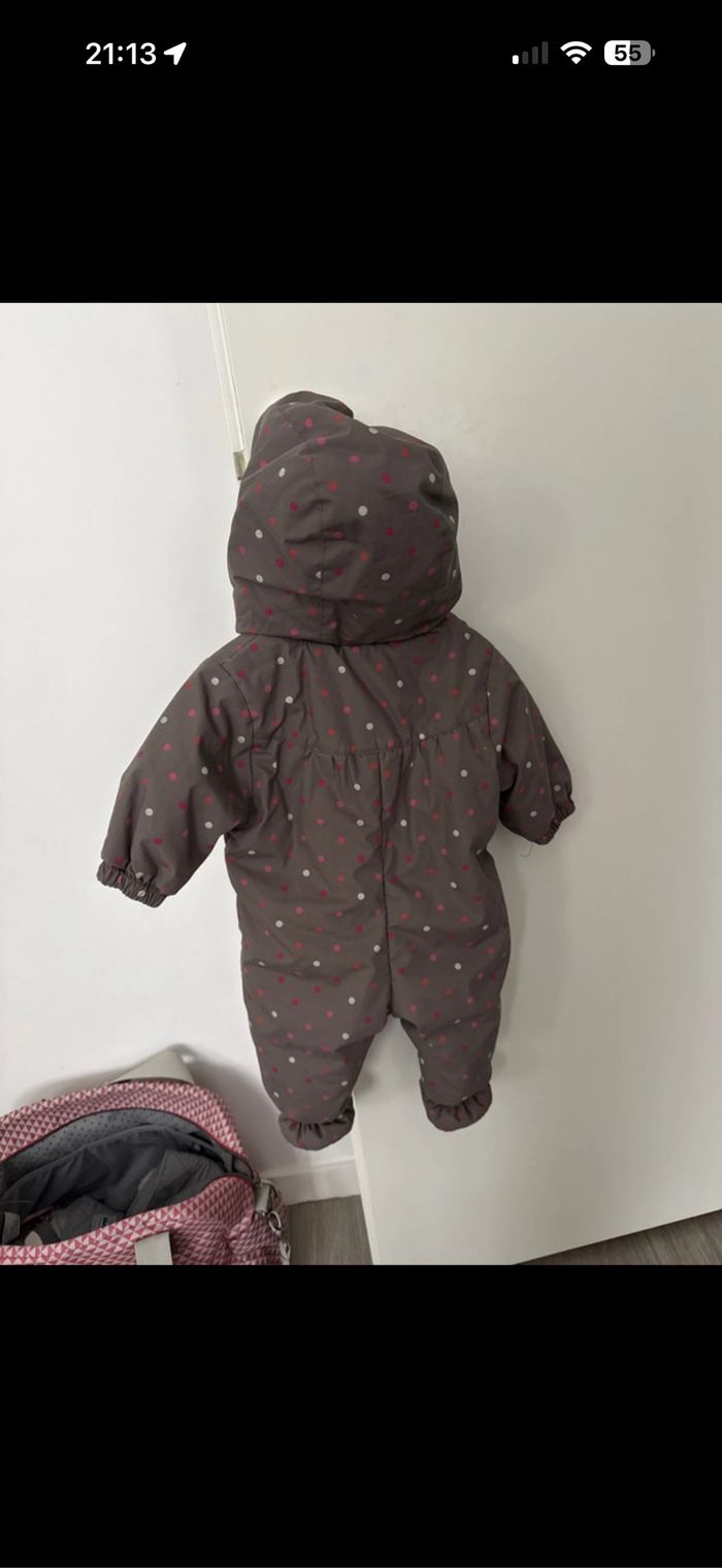 Combi pilote chaude polaire bebe fille 3 mois - photo numéro 3