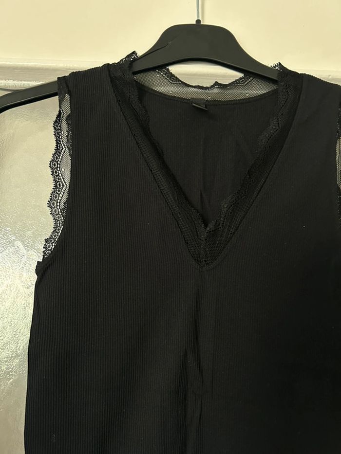 Débardeur top à dantelle noir taille unique - photo numéro 3