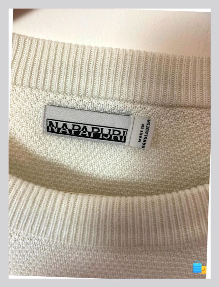 Pull Napapijri – Taille M – Écru – 100 % coton - photo numéro 3