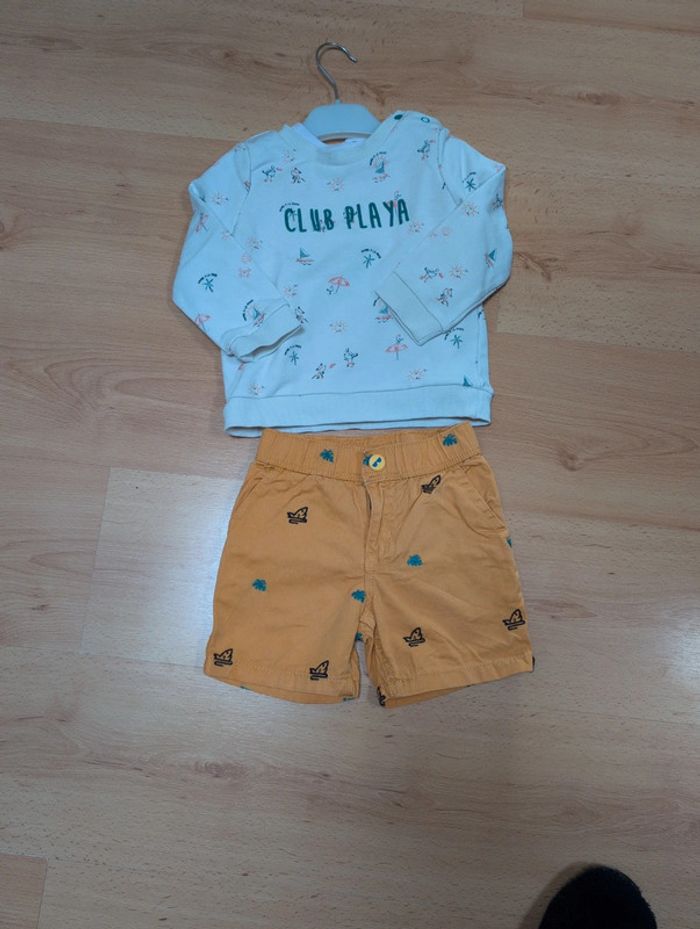 Ensemble tshirt, shirt et sweatshirt bébé garçon 24 mois Sergent Major - photo numéro 2