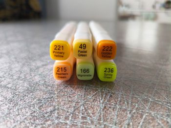 Aquamarkers tons jaune/orange