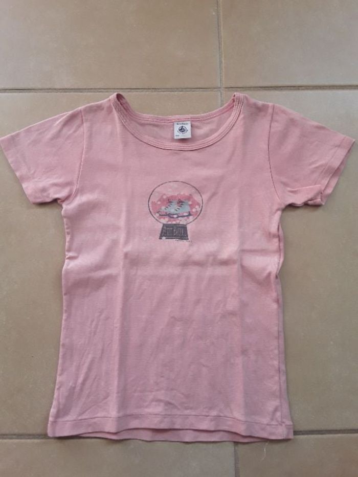 Maillot de corps MC rose fille 8 ans PETIT BATEAU TBE