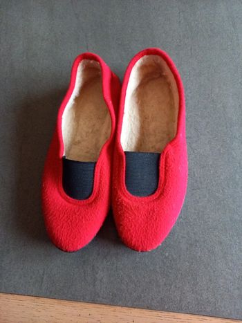 Chaussons hiver rouges taille 35