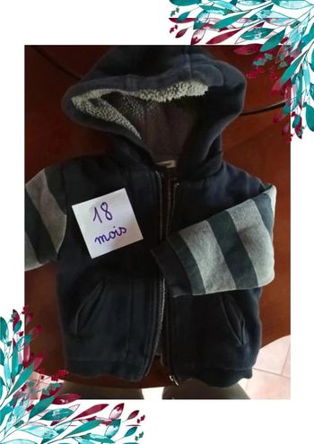 Veste garçon avec capuche 18 mois