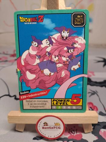 Carte Boubou 524 Indestructible ! Dragon Ball Z Cardass Bandai 1996 Le Grand Combat Fr
