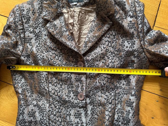 Veste de blazer cinoche marron en très bon état taille 36 - photo numéro 11