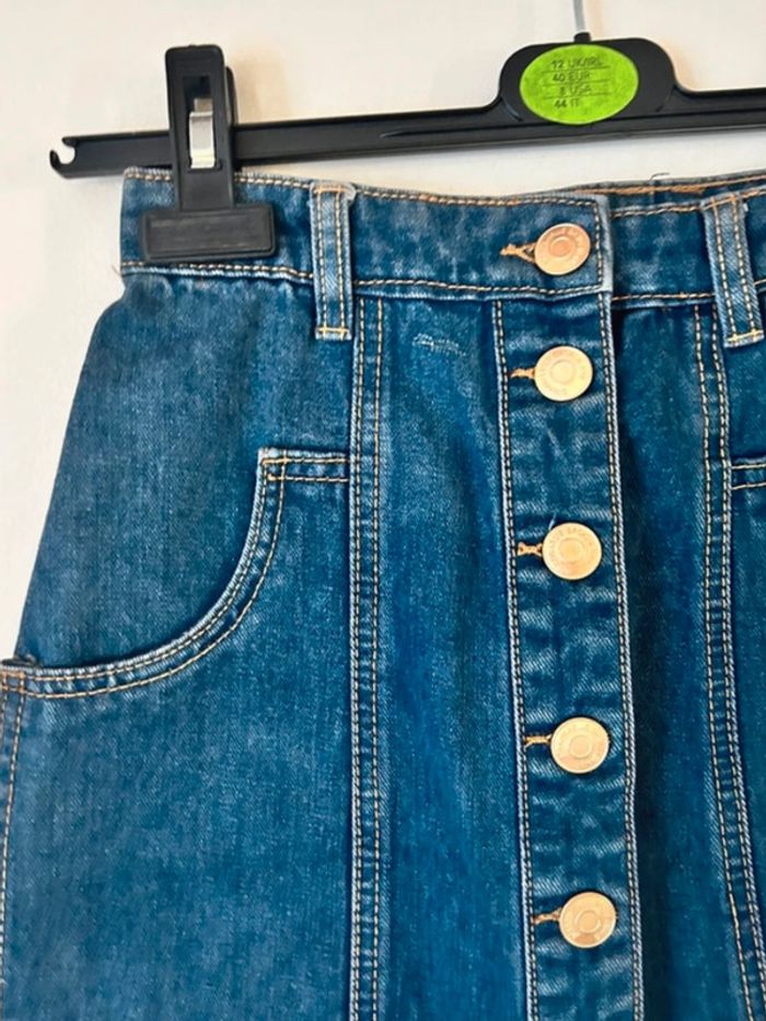 Jupe en jean, bleue, Stradivarius - photo numéro 2
