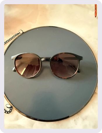 Lunette de soleil ronde léopard