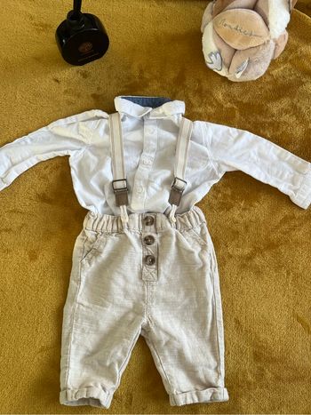 Ensemble chemise zara et pantalon bretelle kiabi bébé garçon