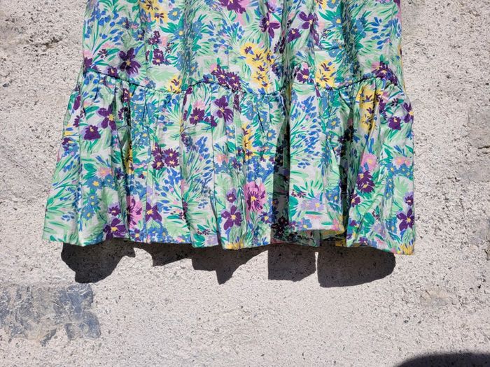 Superbe robe d'été manches 3/4, verte à fleurs, neuves avec étiquette - photo numéro 5