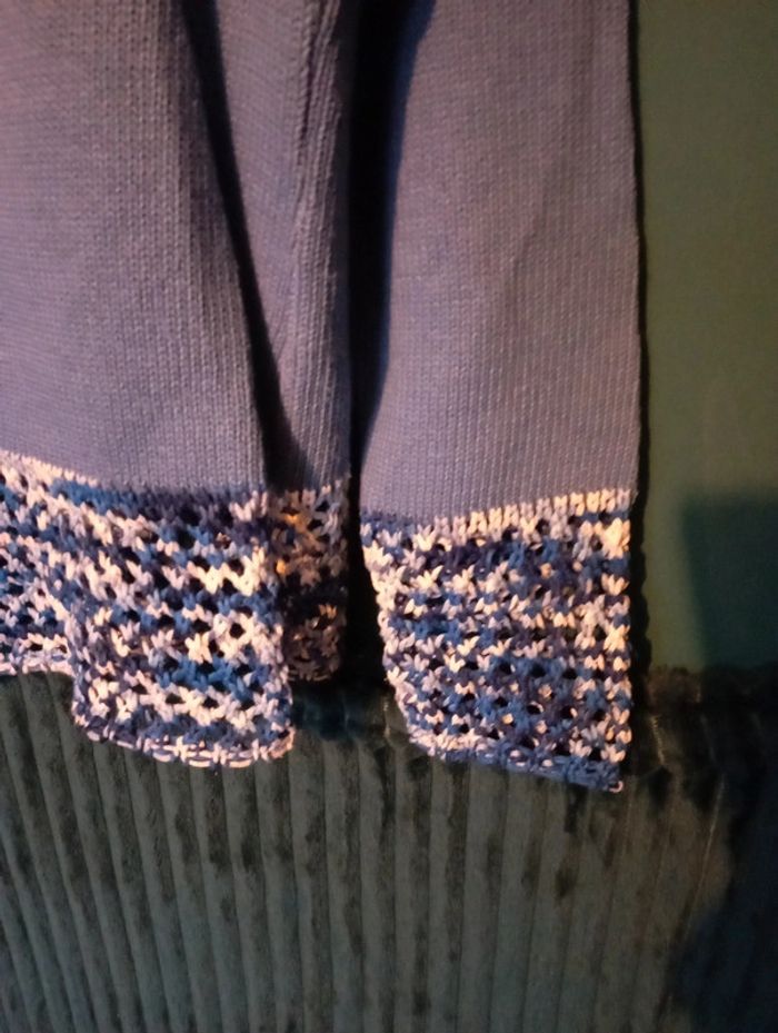 Pull maille bleu - photo numéro 2