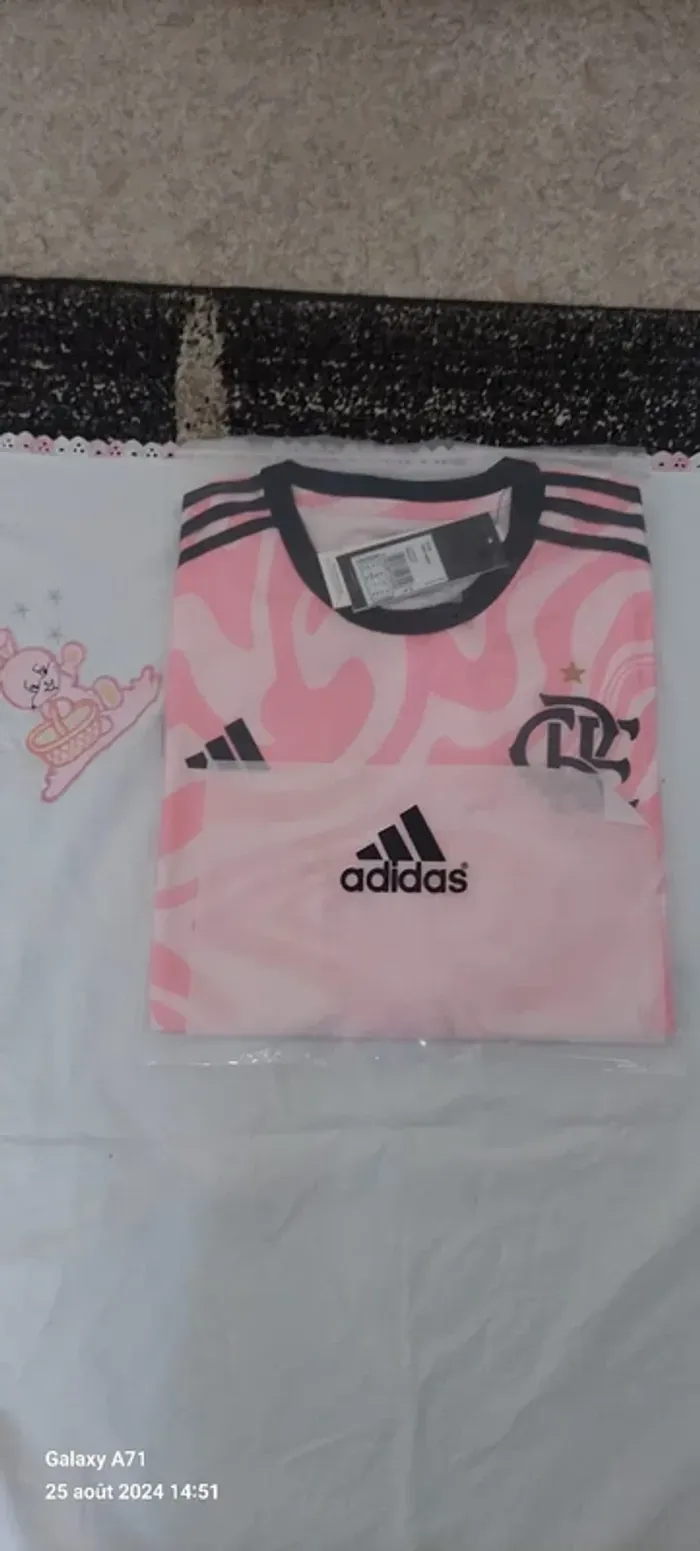 Maillot Flamengo brésil 2024 rose neuf taille XXL - photo numéro 2