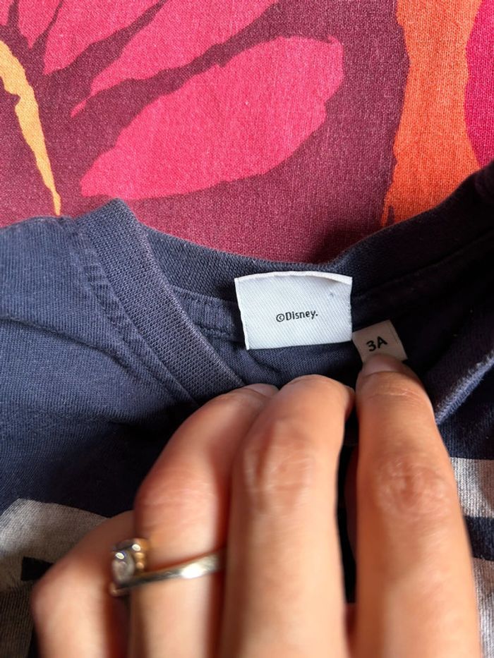 Tee shirt Mickey 3 ans bleu marine - photo numéro 3