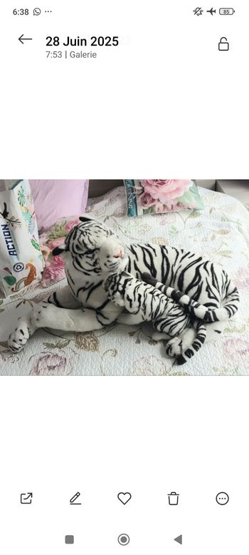 Grande peluche tigre et son petit