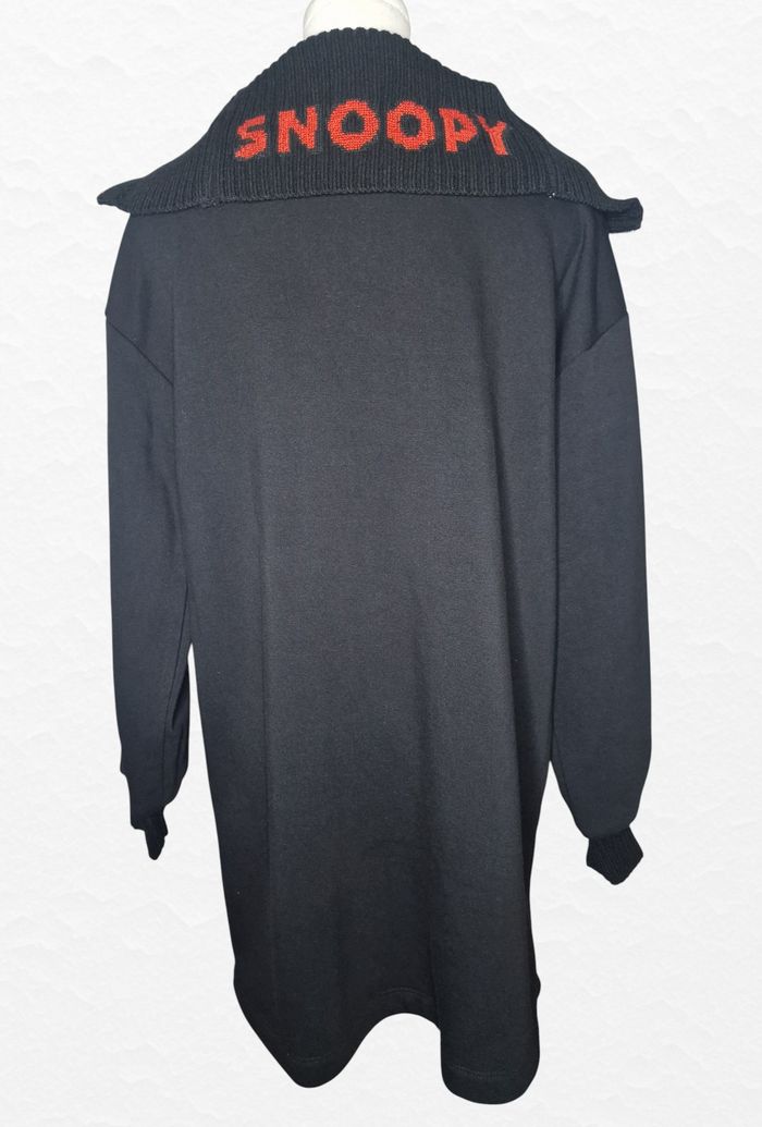 Robe sweat noire Zara Snoopy à col zippé taille S - photo numéro 4