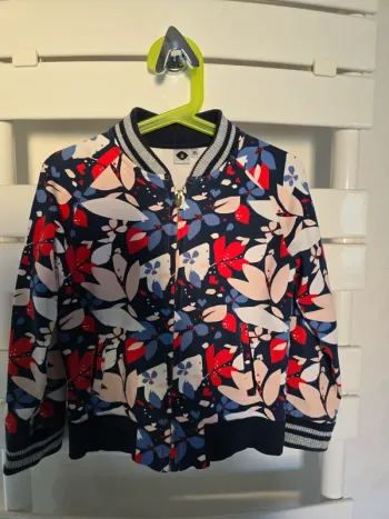 veste fine bleu fleur Z