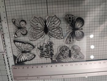 Lot de tampons scrapbooking thème papillon