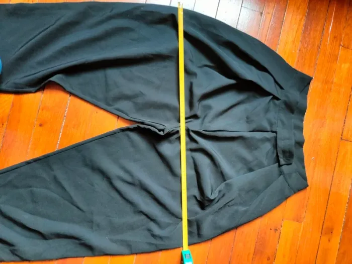 Pantalon ajustable noir à jambes larges - photo numéro 4