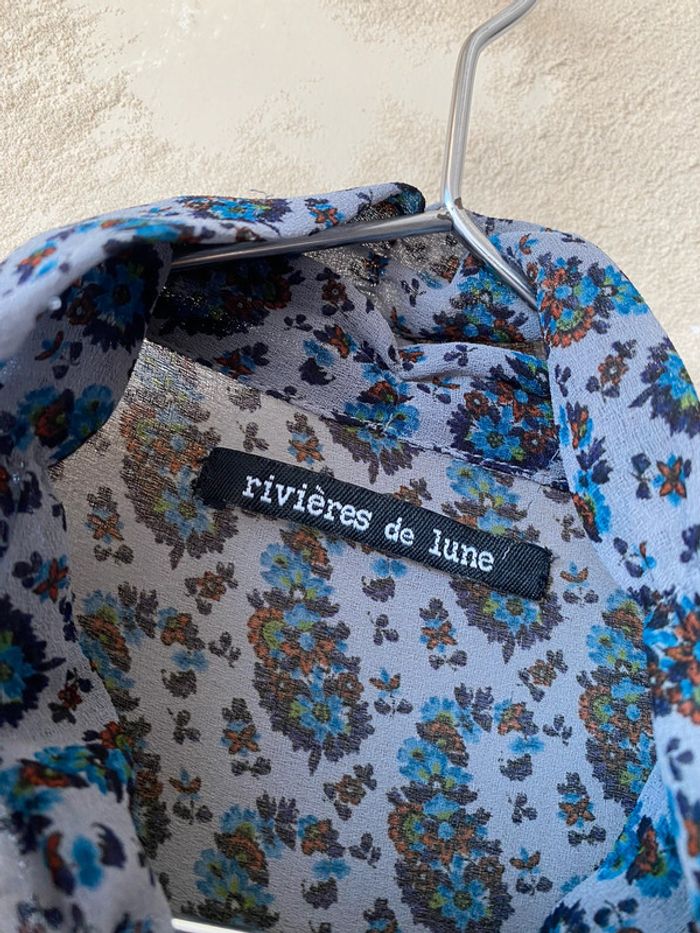 Blouse à motifs volanté Rivière de Lune M - photo numéro 10