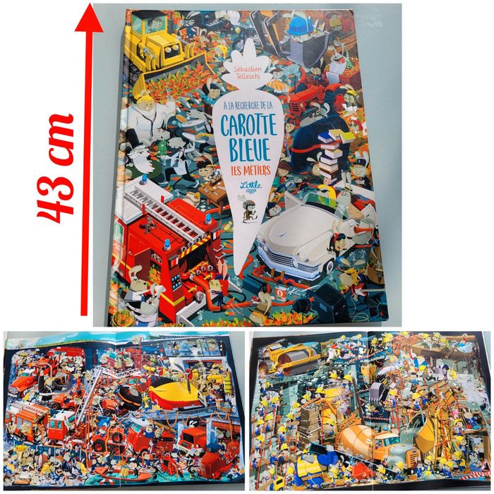 Très grand livre À la recherche de la carotte bleue 🥕 Les métiers, little urban (63)