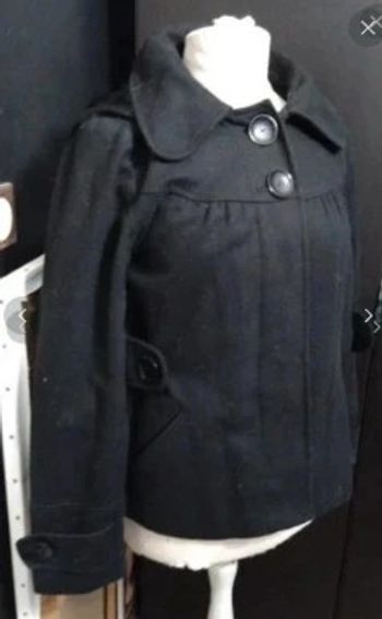 Manteau caban noir Etam en laine capuche t 38