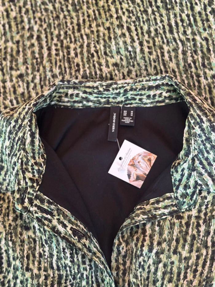 Robe midi imprimée vert taille 38 - Vero Moda - photo numéro 5