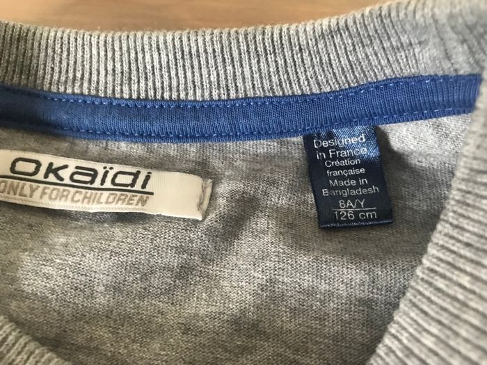 Teeshirt manches longues gris Okaïdi 8 ans - photo numéro 3