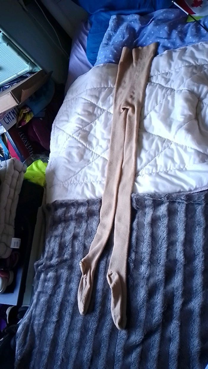 Collant beige/0rangé