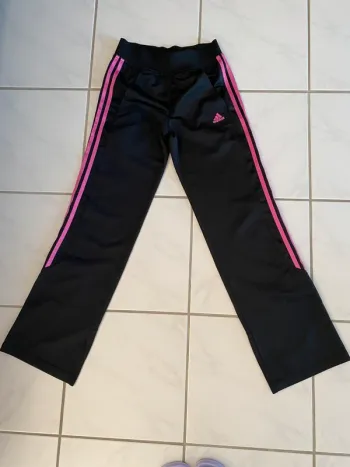Pantalon Adidas noir et rose - 3 bandes - Taille XS- Excellent état