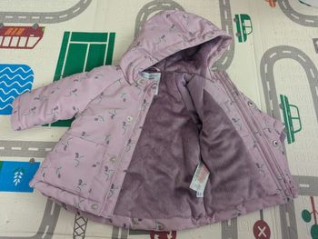 Manteau mauve 3 mois
