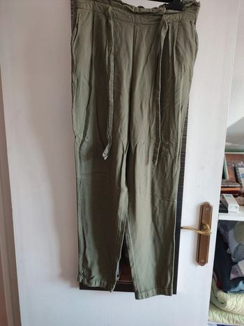 Pantalon fluide kaki