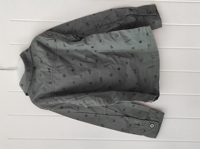 Chemise ML garçon 4 ans – Kaki – Motifs divers - photo numéro 4