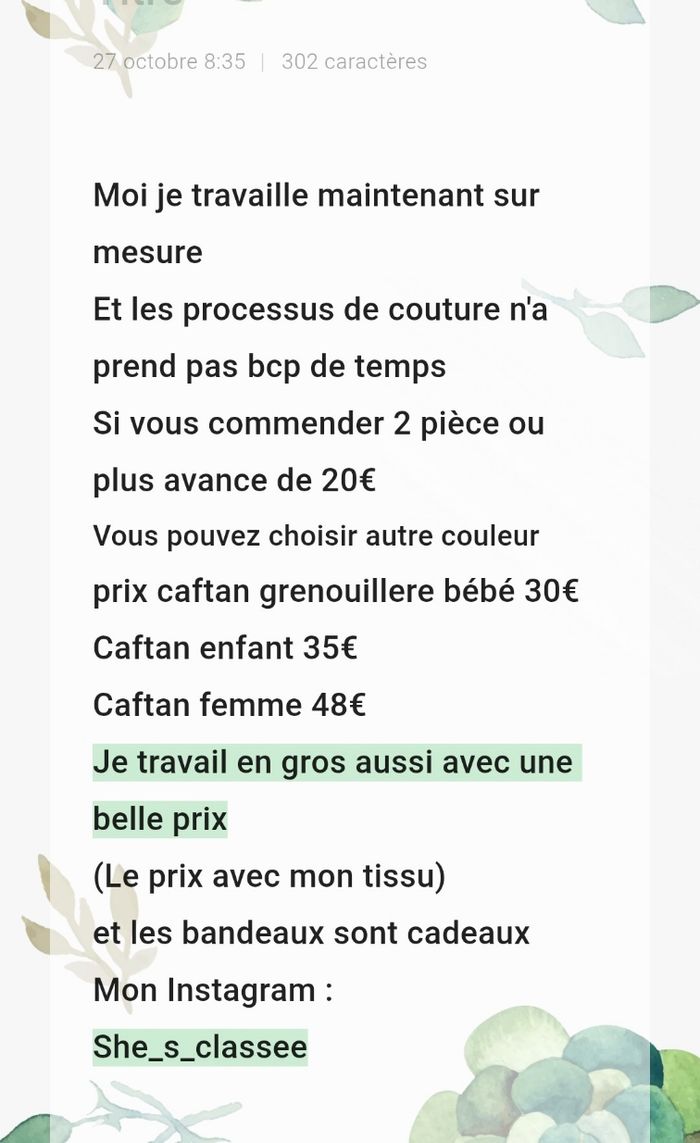 Caftan enfant et bebe - photo numéro 2