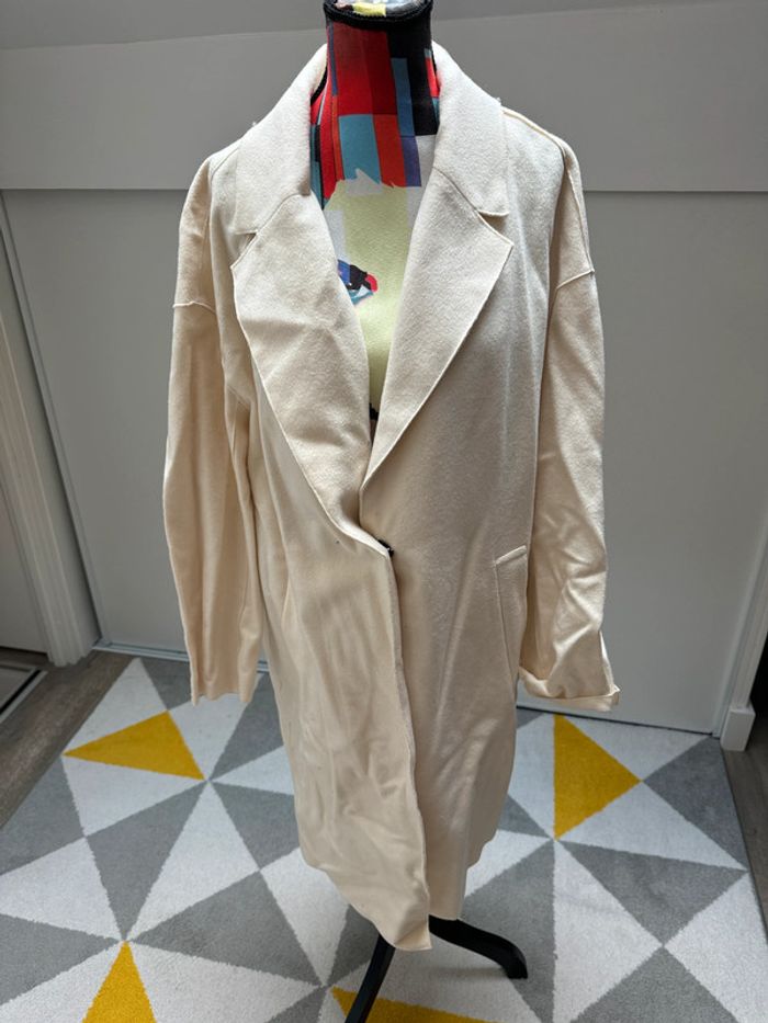 Veste longue en laine Mango Taille 38