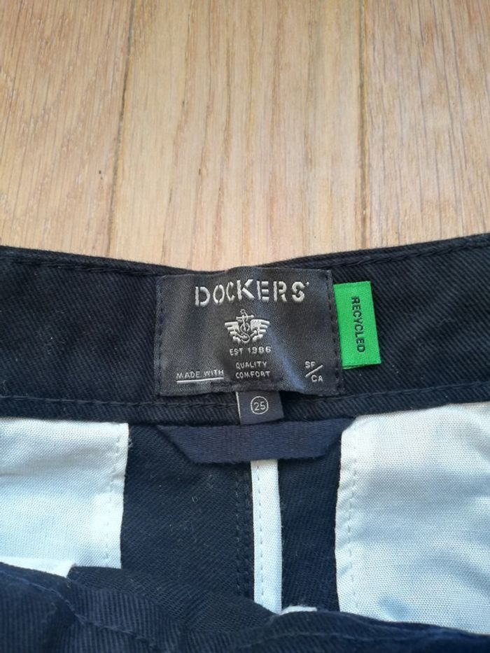 Short dockers noir khaki pleated recycled coton taille xs femme neuf - photo numéro 6